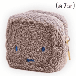 【ミッフィー(グレー)】ミッフィー もこもこキューブポーチ