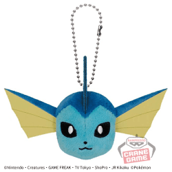 【シャワーズ】ポケットモンスター ボールチェーン付きフェイスぬいぐるみ「イーブイフレンズ」vol.1