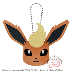 【ブースター】ポケットモンスター ボールチェーン付きフェイスぬいぐるみ「イーブイフレンズ」vol.1