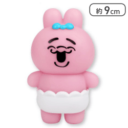 【目閉じ】おぱんちゅうさぎ ミニソフビフィギュア