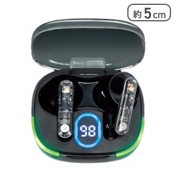 【ブラック】TWSイヤホンCLEAR