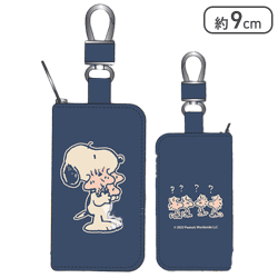 【ネイビー】スヌーピー カラビナ付きミニケース6