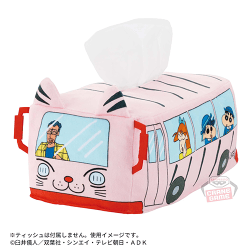 クレヨンしんちゃん ぬいぐるみティッシュケース-ふたば幼稚園のバス-