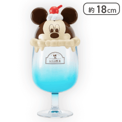 【ブルー】ミッキー＆フレンズ 【FDT】ノスタルジックレトロ喫茶 クリームソーダ小物入れ