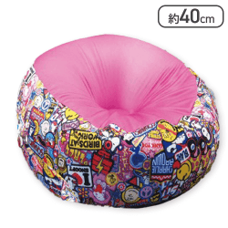 【ピンク】スヌーピー ラウンドクッション