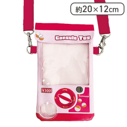 【レッド】カプセルトイ スマホショルダーバッグ