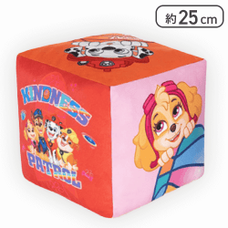 【レッド&ピンク】パウ・パトロール キューブ型BIGぬいぐるみ