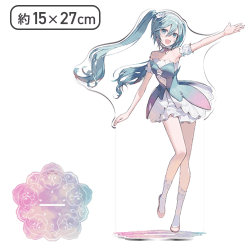 【初音ミク】初音ミクシリーズ プラチナムザッカビッグクリアスタンド“初音ミク＆巡音ルカ”