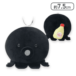 【ブラック】たこ焼きに進化したいたこ ぶるぶるぬいぐるみBC