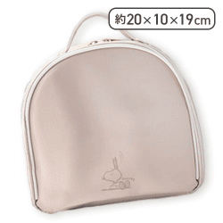 【サーモンピンク】スヌーピー ハーフラウンドバニティポーチ