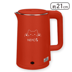【レッド】NEKO 大容量電気ケトル