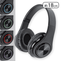 【ブラック】Bluetooth ライティングヘッドフォン4