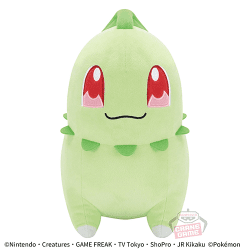 【チコリータ】ポケットモンスター めちゃもふぐっと カラーセレクションぬいぐるみ-green-