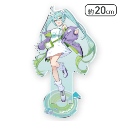 【sporty(ホワイト&パープル)】初音ミク BIGアクリルスタンド Fashionシリーズ