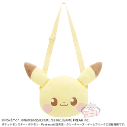 【ピカチュウ】ポケピース 肩掛けぬいぐるみバッグ-ピカチュウ・ポッチャマ-