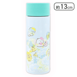 【ブルー】すみっコぐらし ざっそうとようせいのお花畑 ステンレスミニボトル