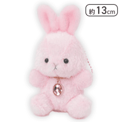 【ピンクトルマリン(10月)】Happy Birthcolor Pastel Rabbit -Oval-