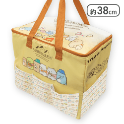 【イエロー】すみっコぐらし すみっコキャンプ 5ポケット付き保冷バッグ