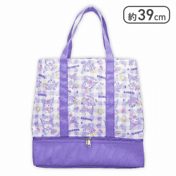 クロミ くすみギンガム保冷ポケット付き2段トートバッグ