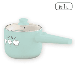 【ブルー】たこねこ 電気マルチ片手鍋