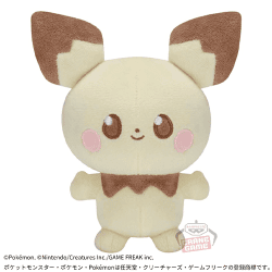 【ピチュー】ポケピース ぬいぐるみ-ピチュー・ポッチャマ・ヒバニー-