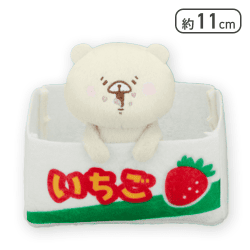 【単品配送不可】【いちご(ホワイト)】ともだちはくま くまの箱型小物入れ