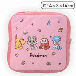 【ピンク】ポケットモンスター スクエアポーチ -Joyfuldays-