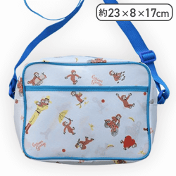 【ブルー(黄色い帽子のおじさん)】おさるのジョージ プレミアムショルダーバッグ