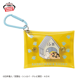 【しんのすけ＆シロ】クレヨンしんちゃん カラビナ付きミニクリアポーチ