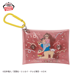 【野原一家】クレヨンしんちゃん カラビナ付きミニクリアポーチ
