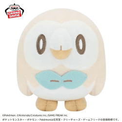 【モクロー】ポケピース ぬいぐるみ-ピカチュウ・ニャスパー・モクロー・マホミル-
