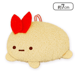 【えびふらいのしっぽ】すみっコぐらし みにっコよこむきぺたんこちびマスコット