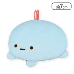 【たぴおか(ブルー)】すみっコぐらし みにっコよこむきぺたんこちびマスコット