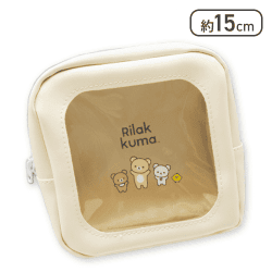【ばんざい】リラックマ NEW BASIC RILAKKUMA 窓付きスクエアポーチ