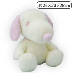 【ピンク×イエロー】SNOOPY Lぬいぐるみ パステルカラー
