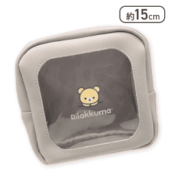 【リラックマ】リラックマ NEW BASIC RILAKKUMA 窓付きスクエアポーチ