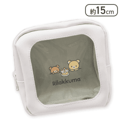 【ケーキ】リラックマ NEW BASIC RILAKKUMA 窓付きスクエアポーチ