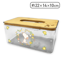 【フラワー】スヌーピー　クリアティッシュケース