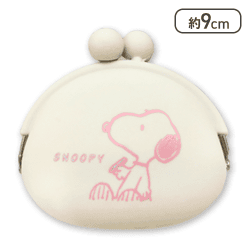 【ベージュ】スヌーピー　シリコンがまぐちポーチ4