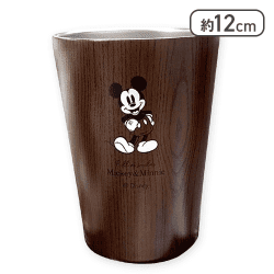 【ブラウン】ディズニー木目調ステンレスタンブラー