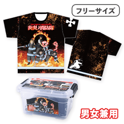 【ブラック】コンコレ 炎炎ノ消防隊フルグラフィックTシャツ