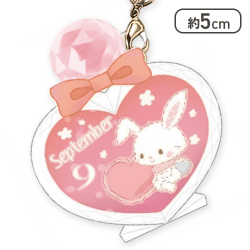 【単品配送不可】【9月】サンリオキャラクターズバースデーぷっクリアキーホルダー