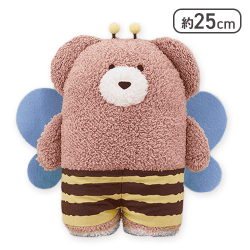 【単品配送不可】【モカ】ほっこりモコモカ みつばちぬいぐるみBIG