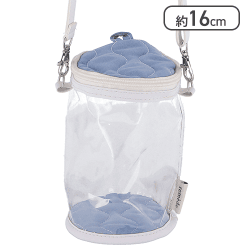 【ブルー】推し活 ぬいぐるみクリアバッグ 