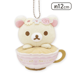 【コリラックマ(カップ)】リラックマ コリコグのフラワーティータイム ボールチェーン付きぬいぐるみ