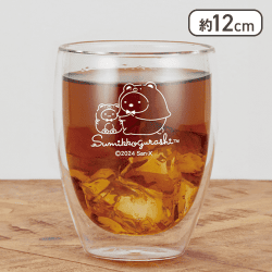 【ホワイト】すみっコぐらし おうちでくまカフェ ダブルウォールグラス