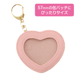 【ピンク】レザー風ハード缶バッチケース