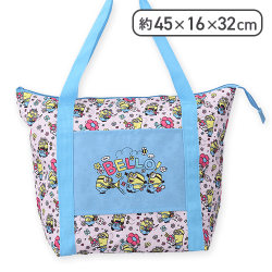 【ライトブルー】ミニオン プレミアムキャリーオンバッグ Flower Ver.