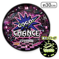 【ピンク】JUGGLER 蓄光ウォールクロック vol.6