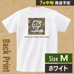 【ホワイト/M】クラウドアTシャツ ”バック”※7月中旬より順次出荷